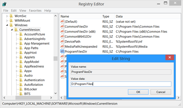 Change-default-Program-Files-installation-folder